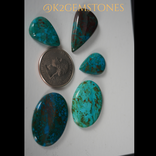 Chrysocolla cabochons