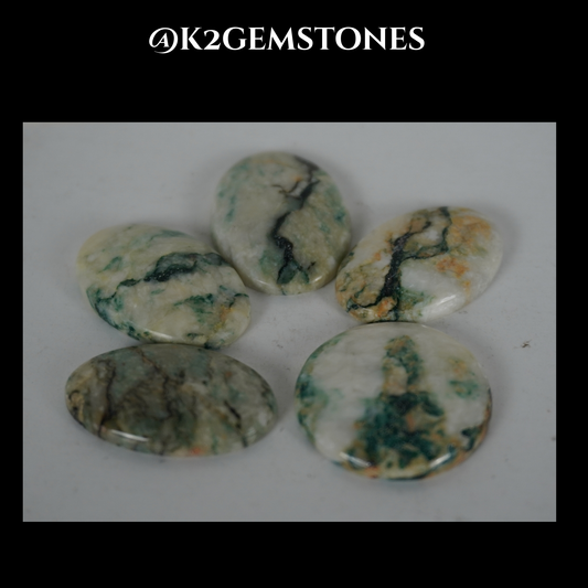 Mariposite cabochons