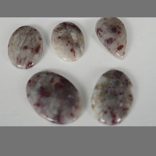 Pink Tourmaline Quartz Cabochons