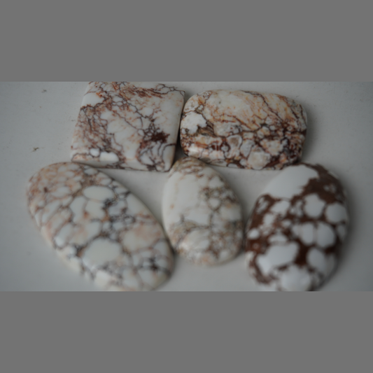 Natural Wild Horse Magnesite cabochons