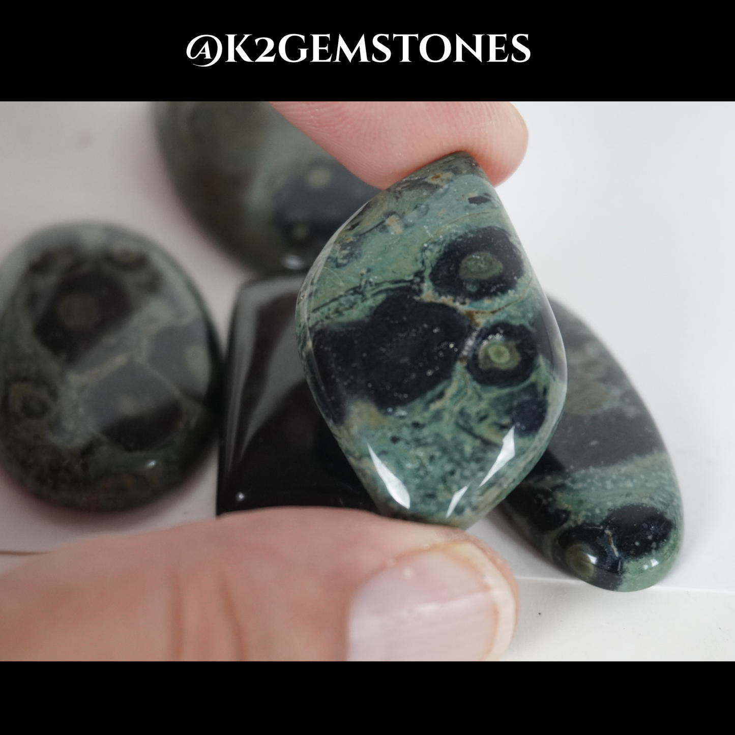 Kambaba jasper cabochons