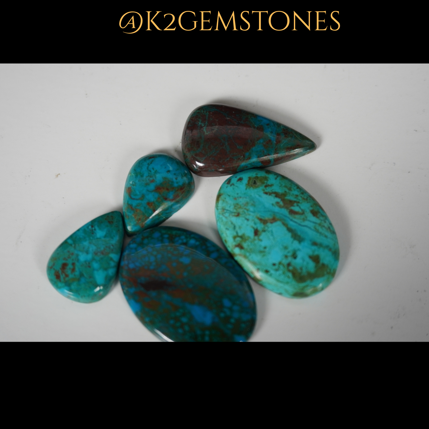Chrysocolla cabochons