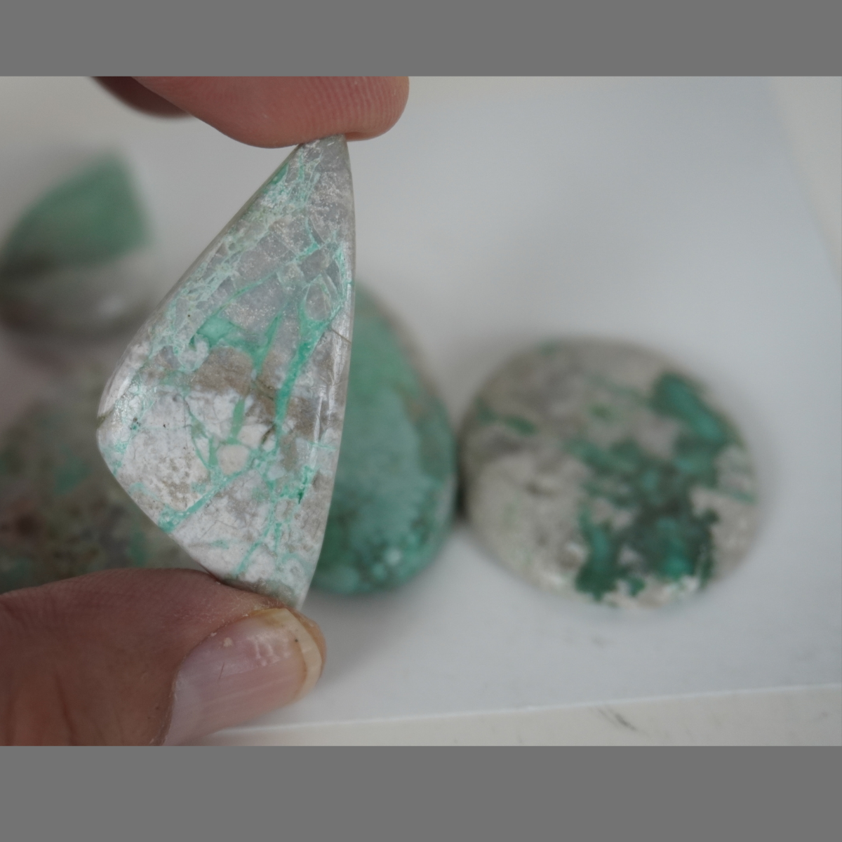 Variscite cabochons