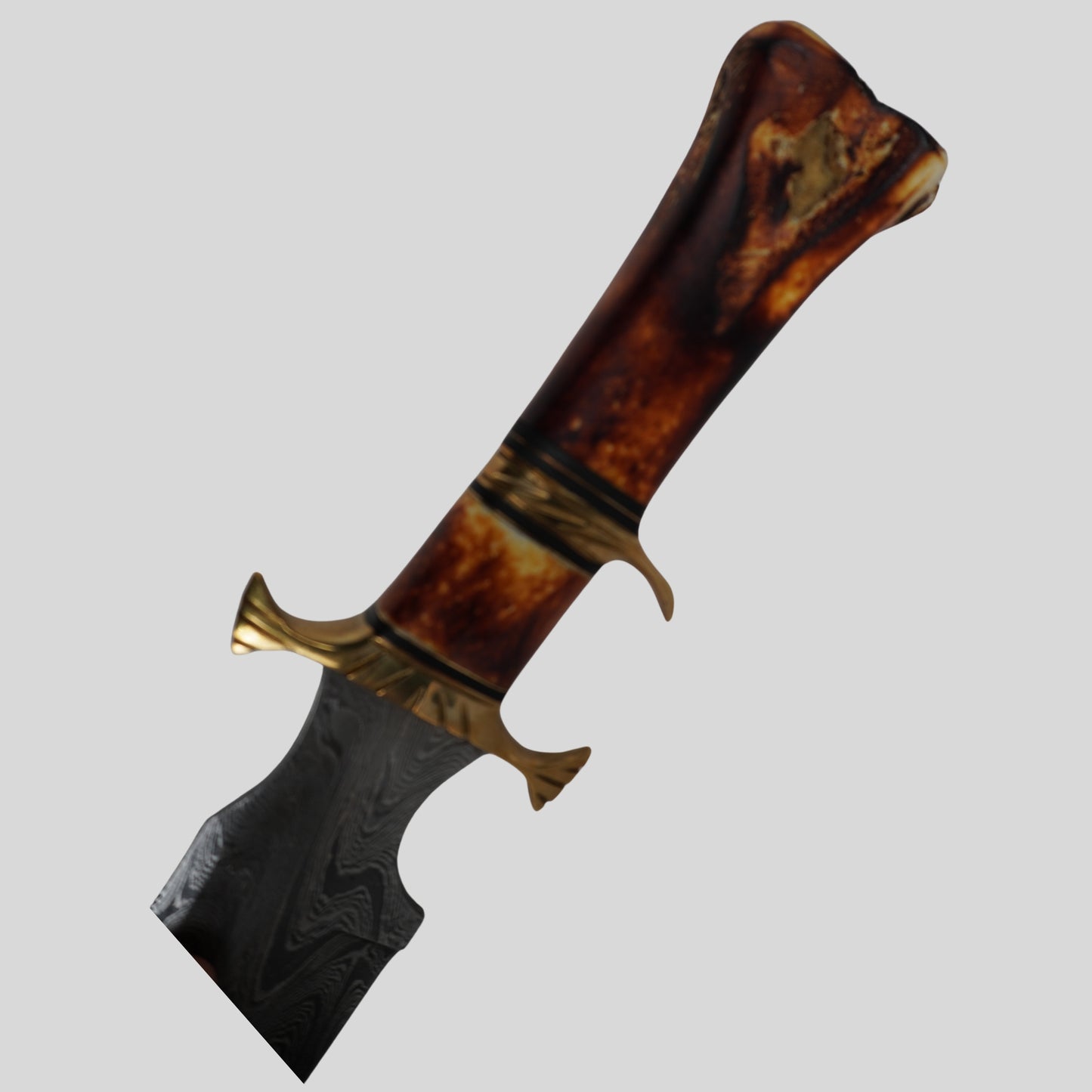 handmade damascus fixed blade knife