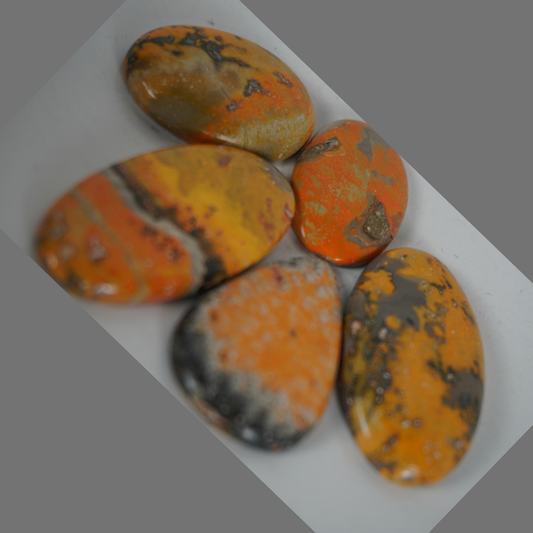 Bumble bee jasper cabochons