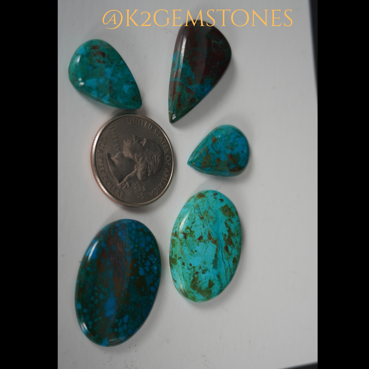 Chrysocolla cabochons