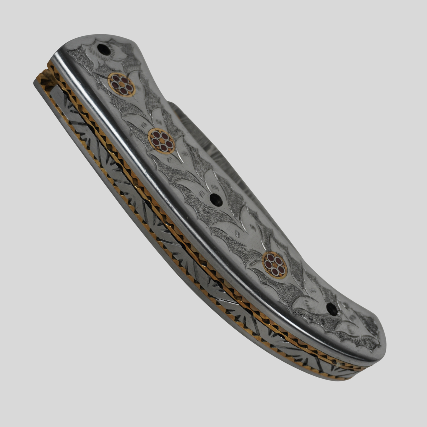 handmade damascus folding knife