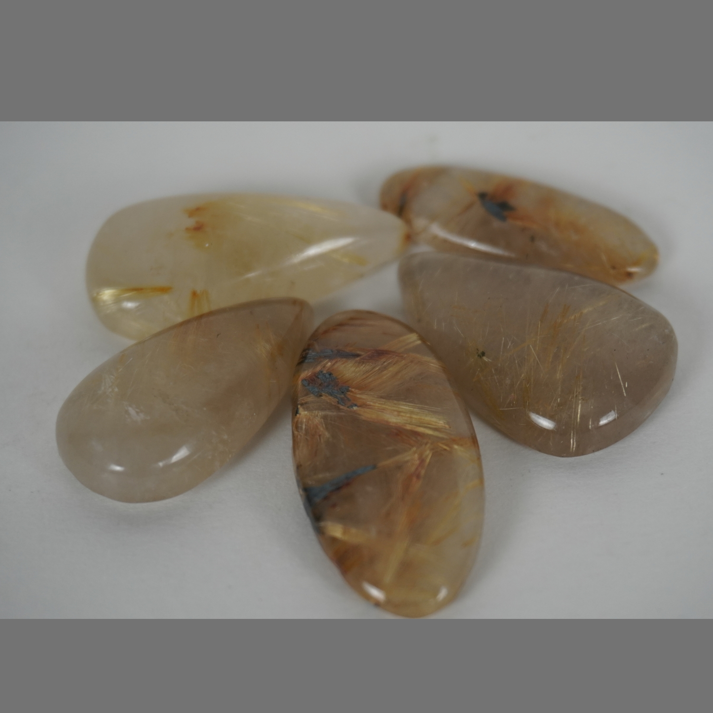 Golden Rutile Quartz cabochons