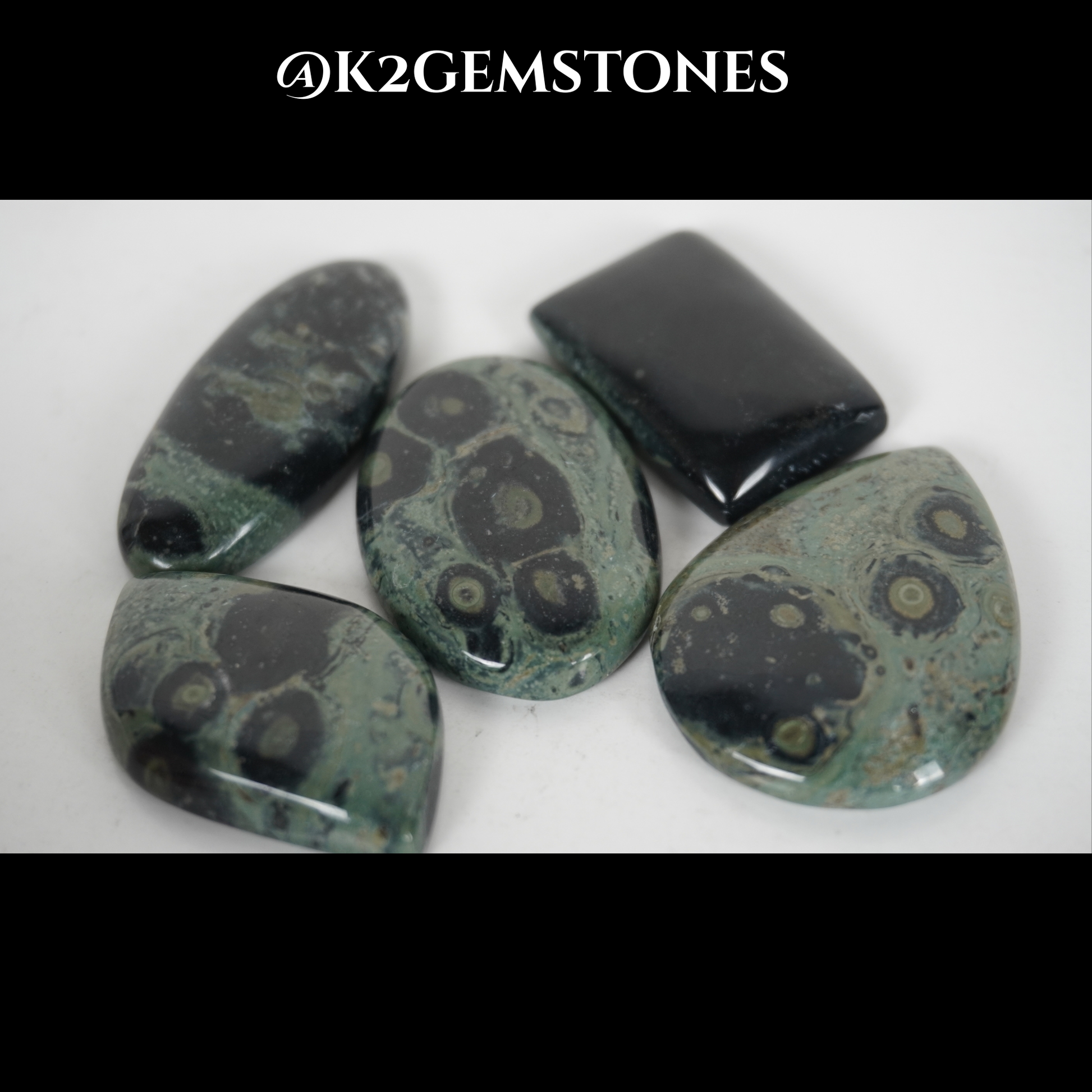 Kambaba jasper cabochons