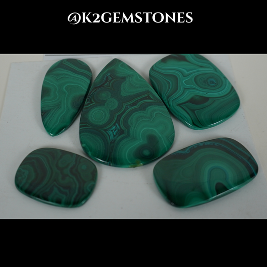 Malachite cabochons