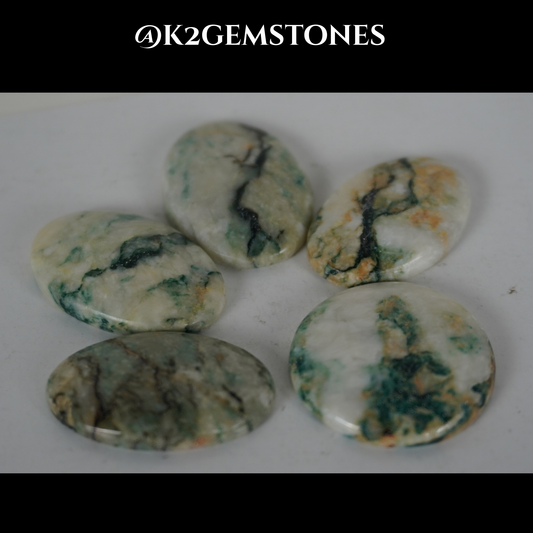 Mariposite cabochons
