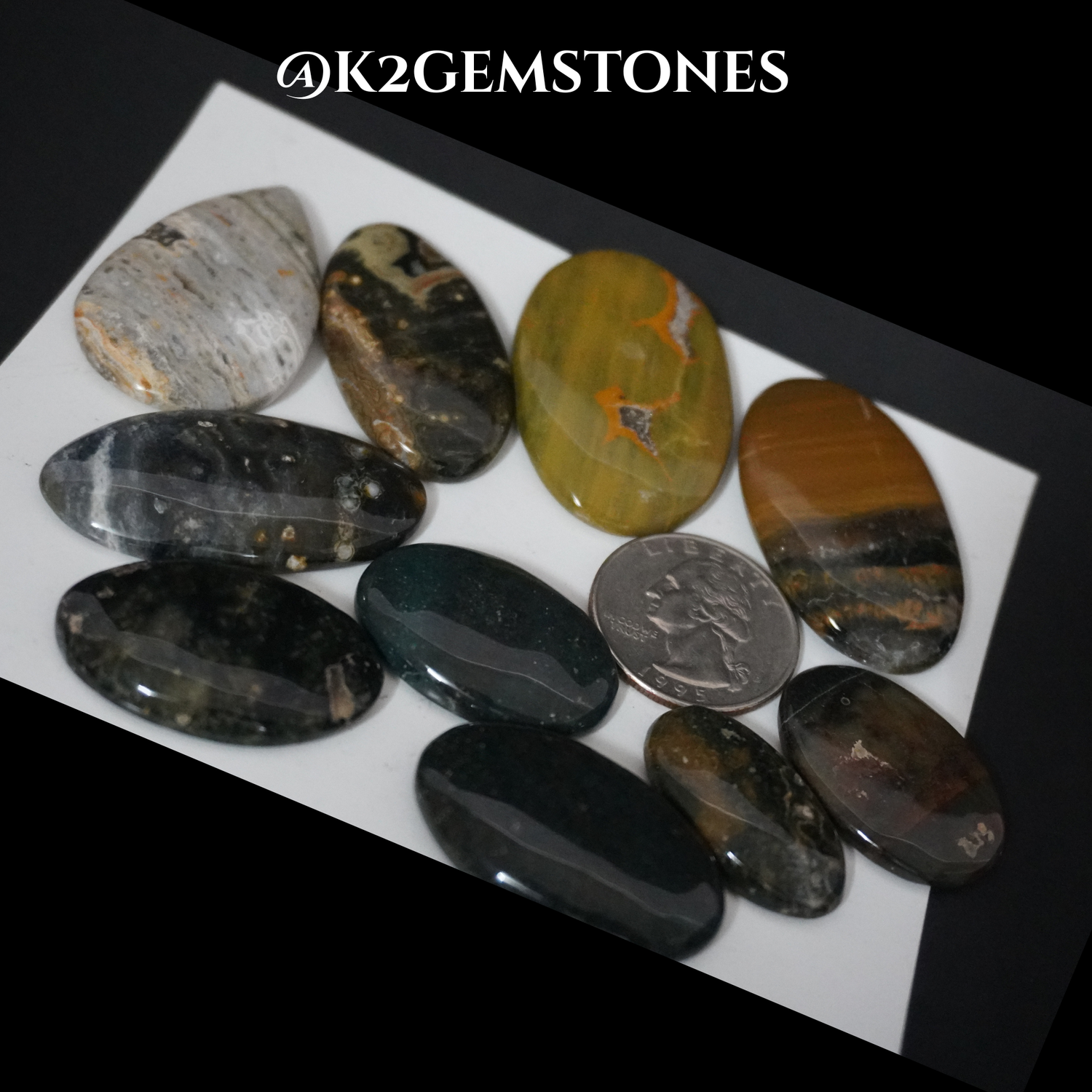 Ocean Jasper cabochons