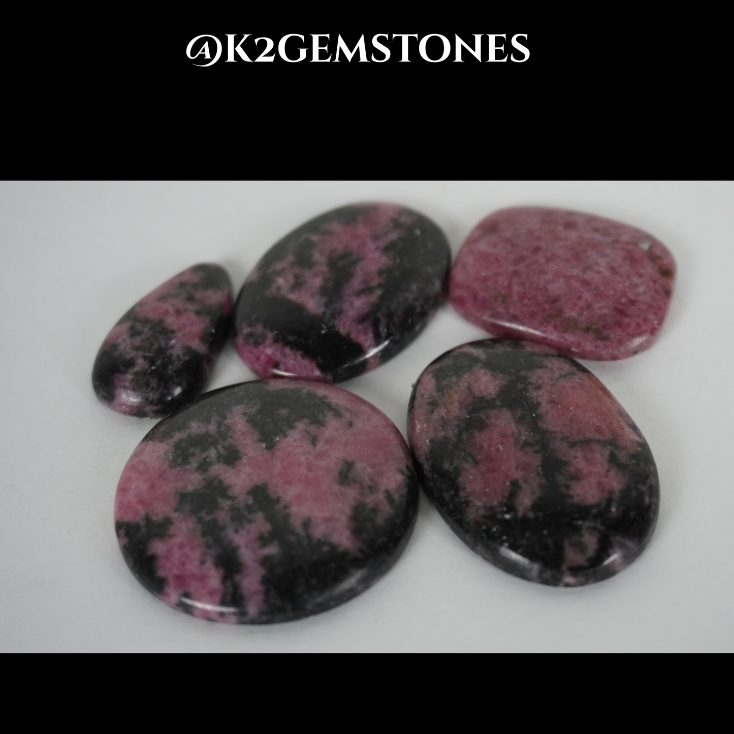 Rhodonite cabochons