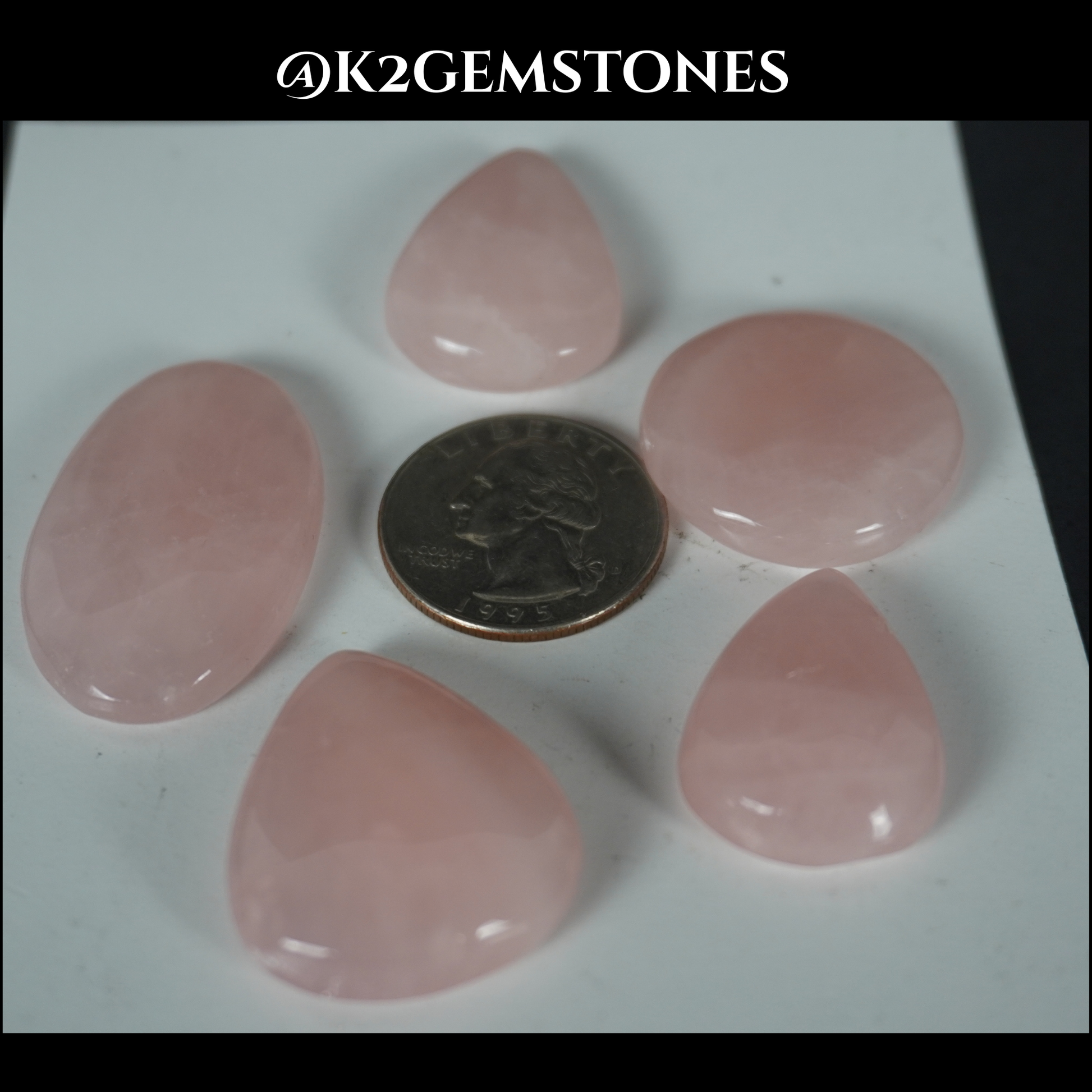 Rose Quartz cabochons