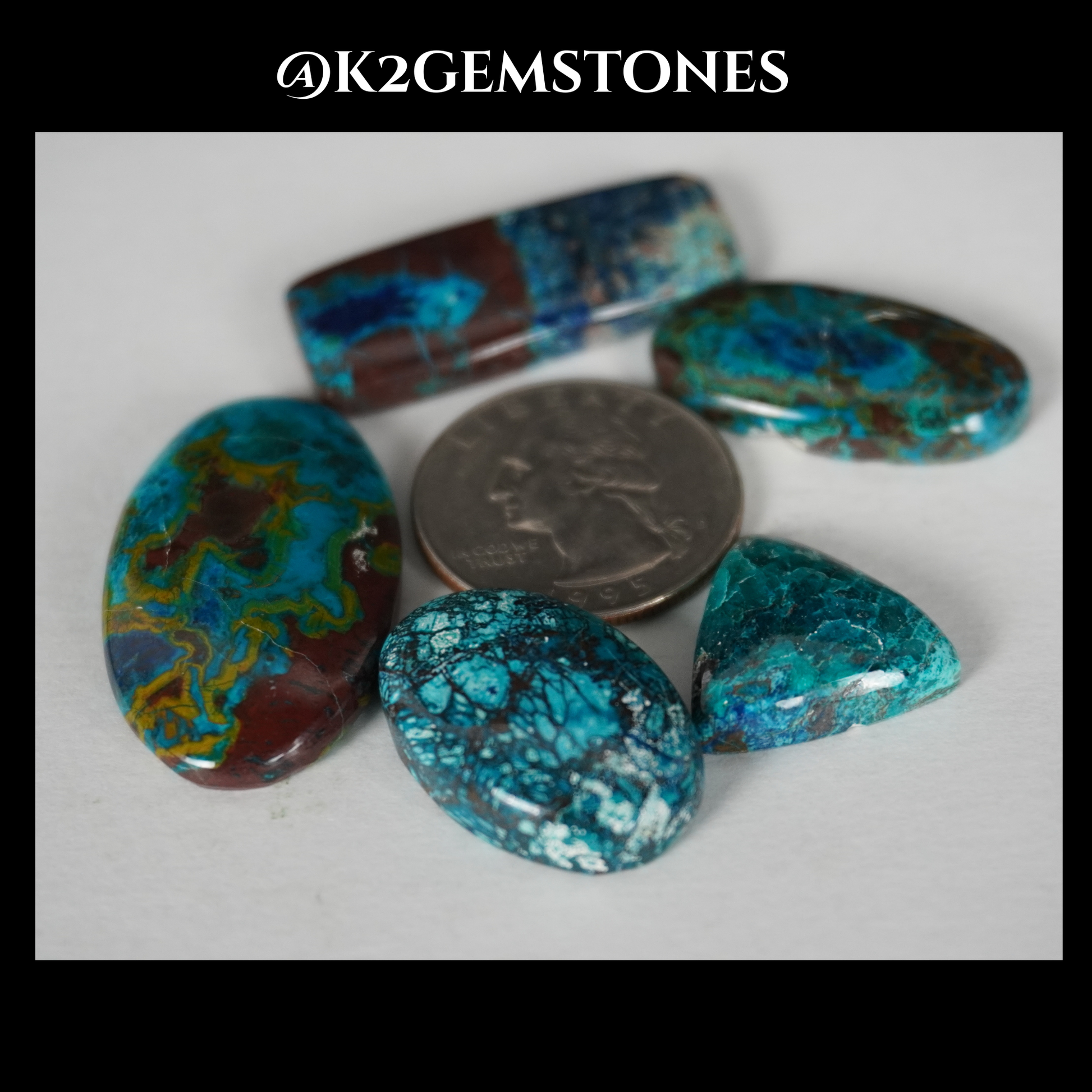 Shattuckite cabochons