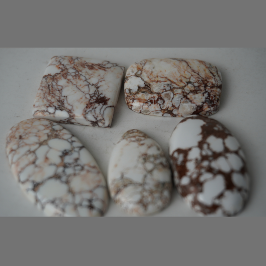 Natural Wild Horse Magnesite cabochons