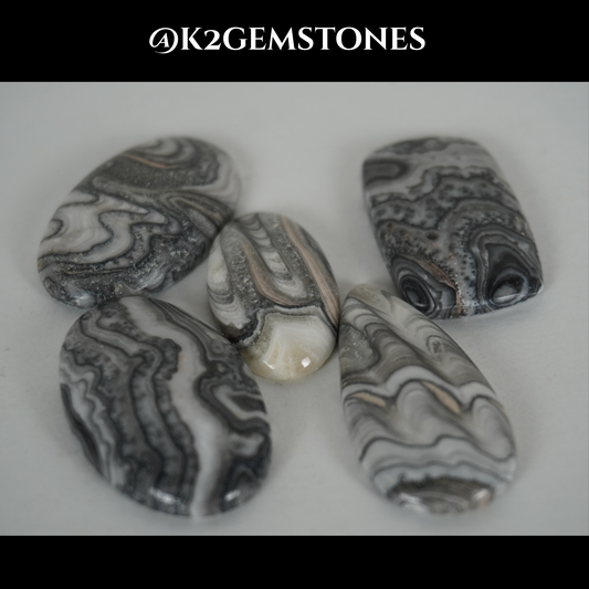 Zebra Calcite cabochons