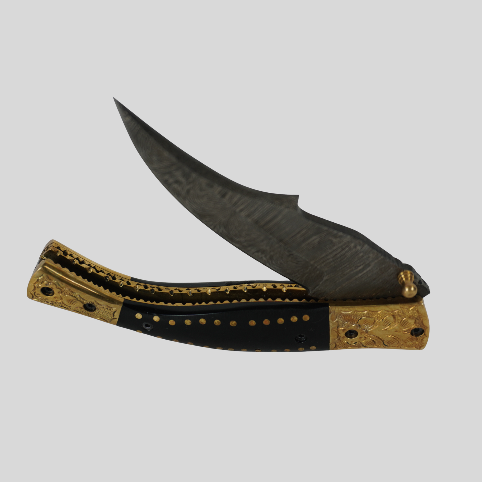 damascus steel folding knife