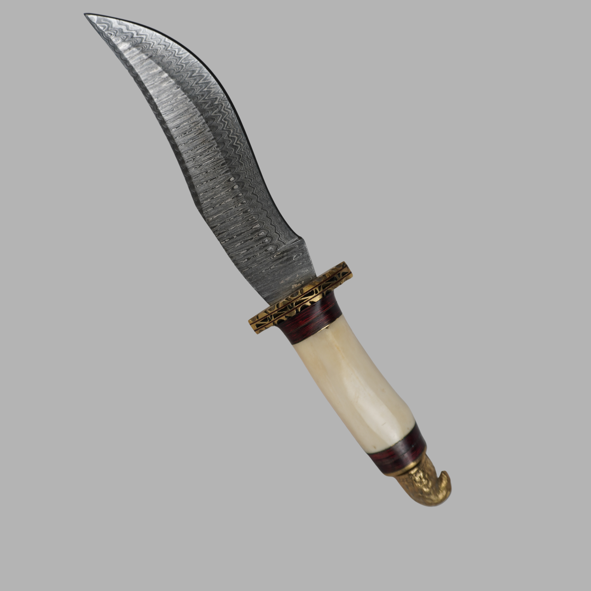 handmade damascus fixed blade knife