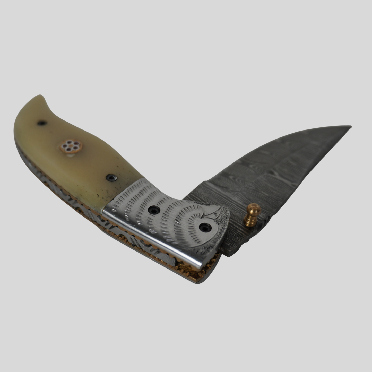 damascus steel pocket knife