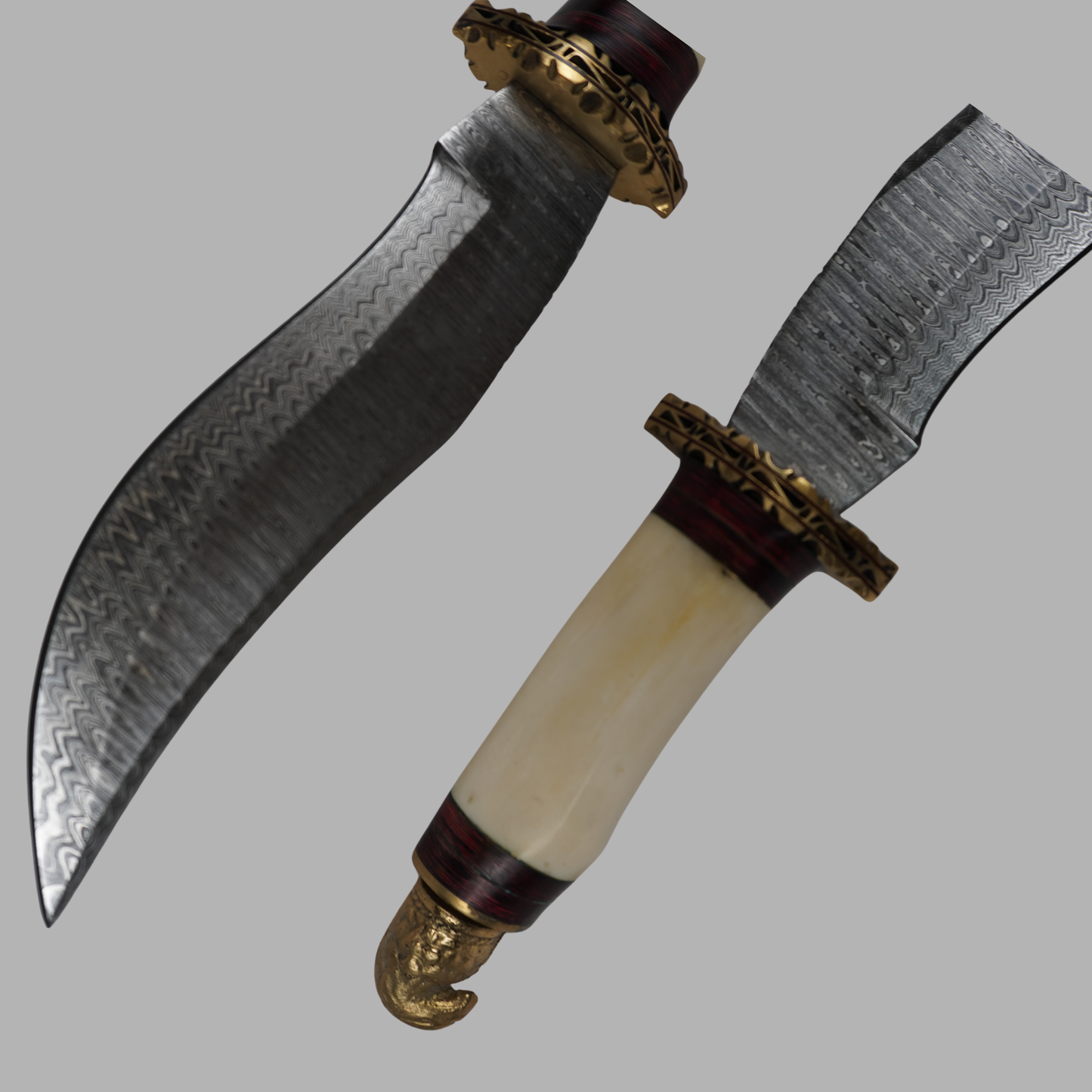 handmade damascus fixed blade knife