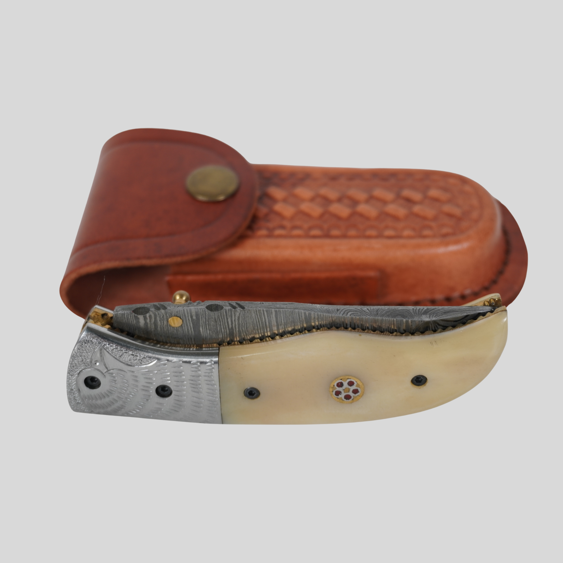 damascus steel pocket knife