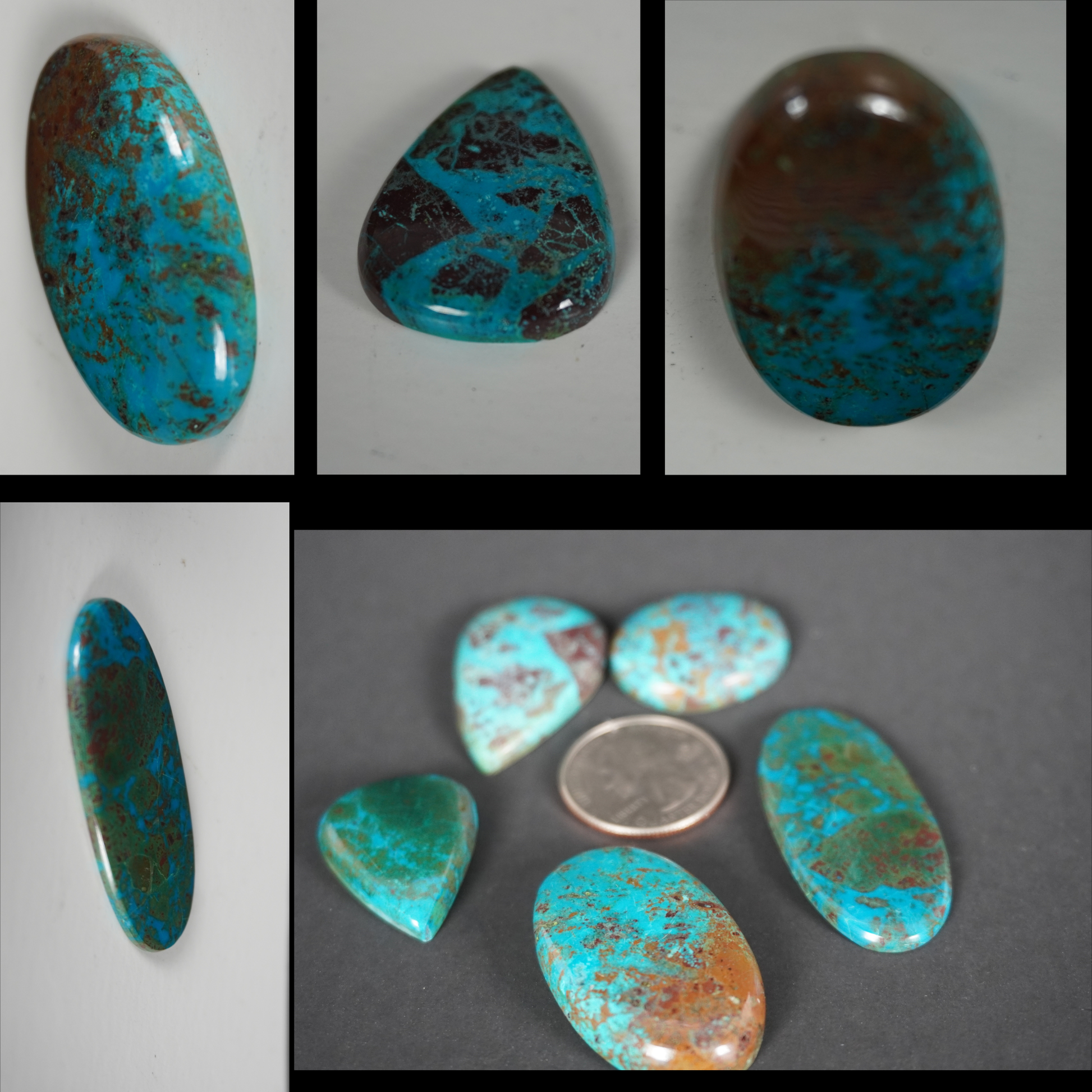 Chrysocolla cabochons