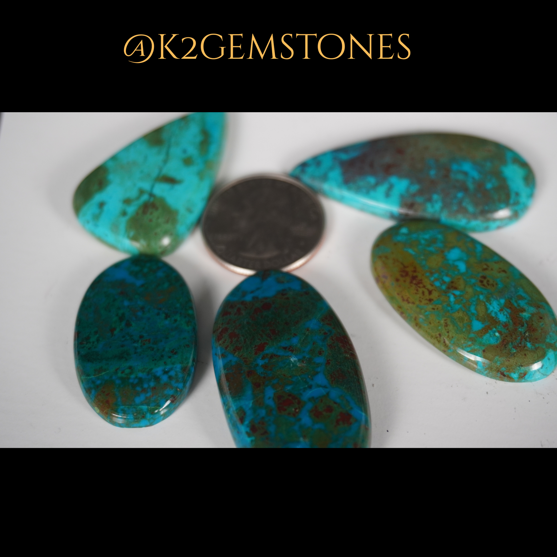 Chrysocolla cabochons