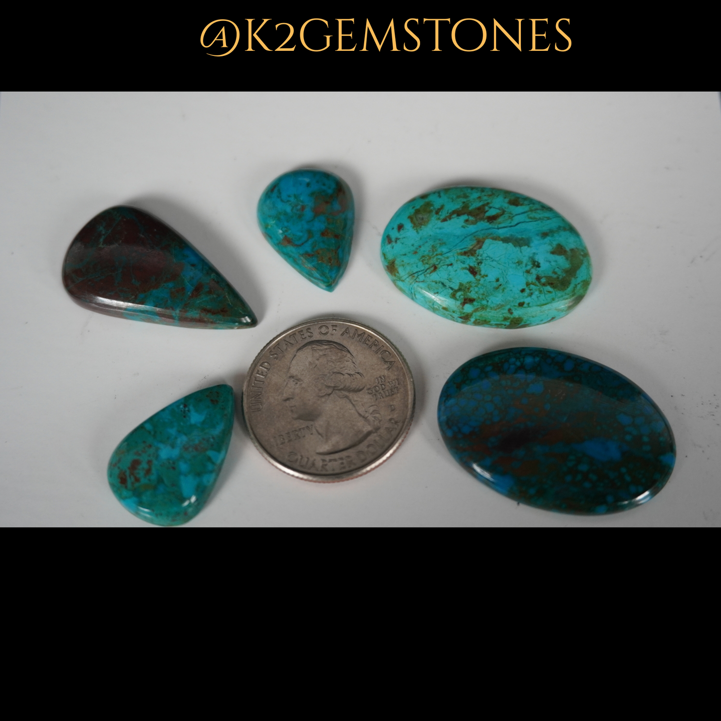 Chrysocolla cabochons
