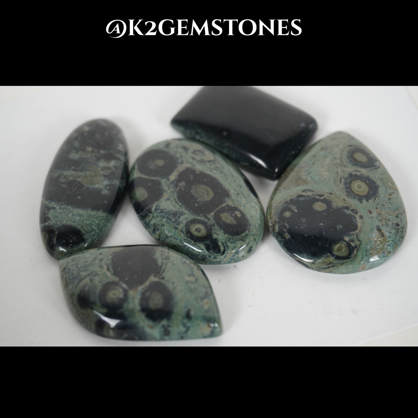 Kambaba jasper cabochons