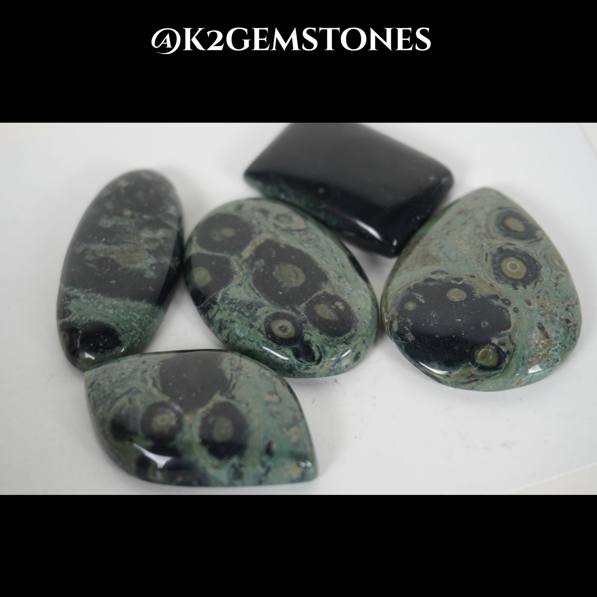 Kambaba jasper cabochons