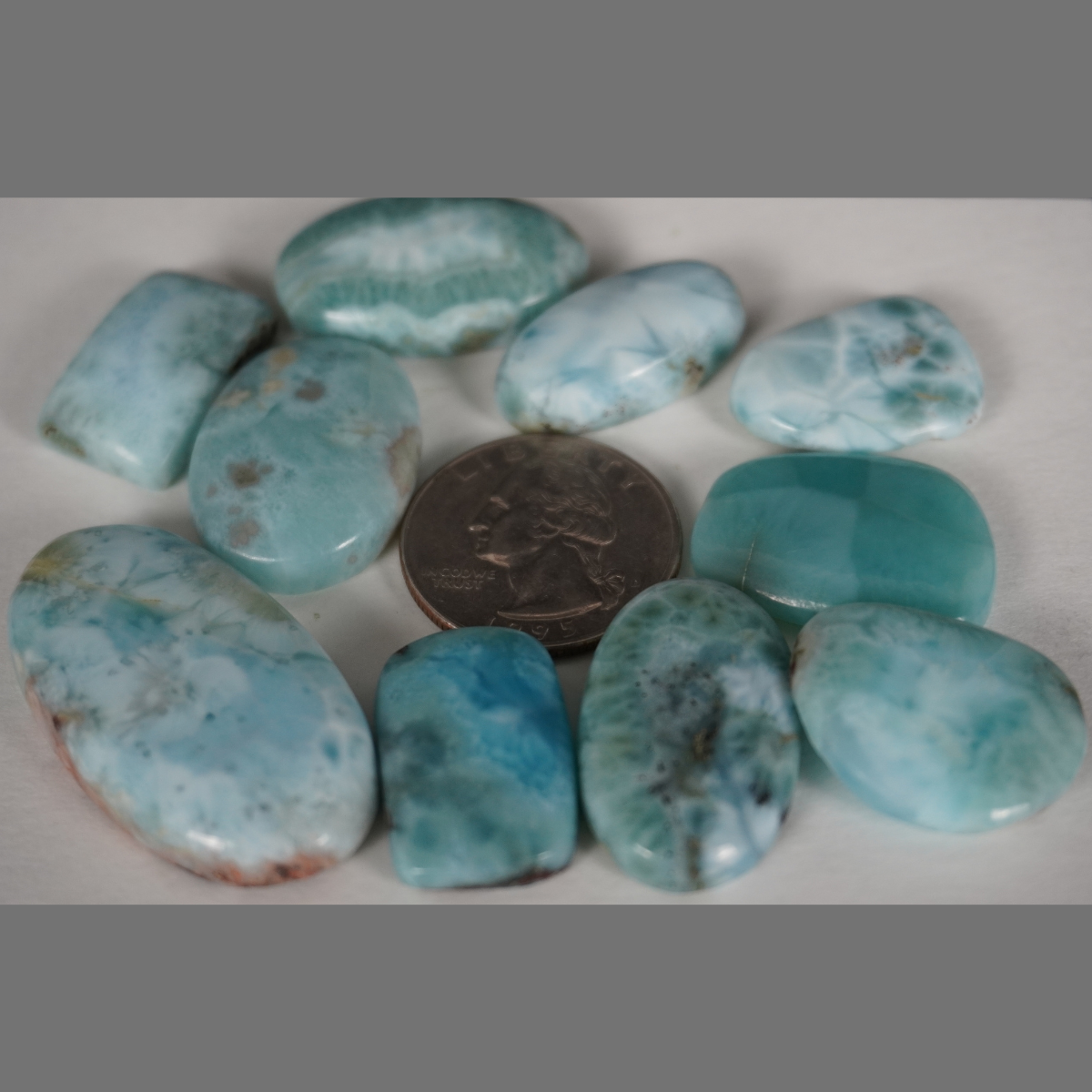 Larimar cabochons