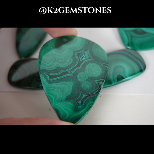 Malachite cabochons