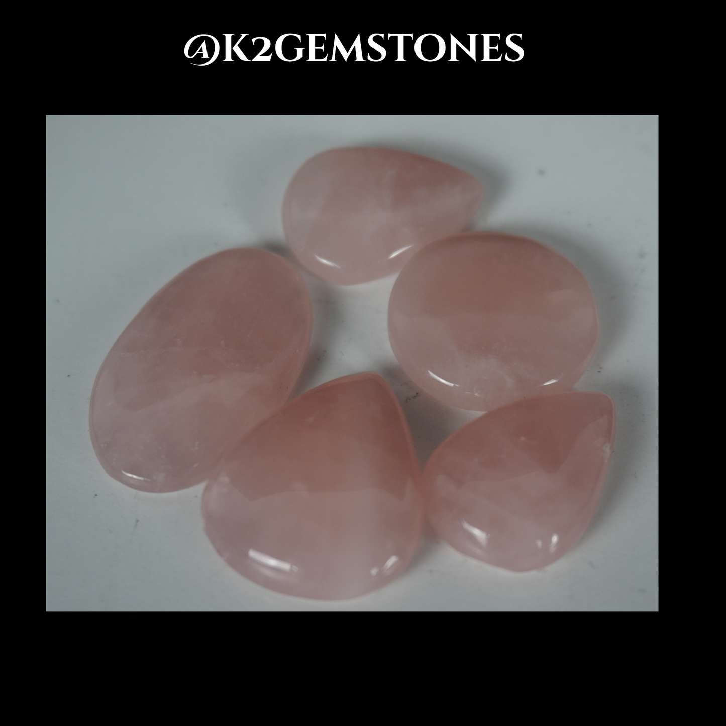 Rose Quartz cabochons