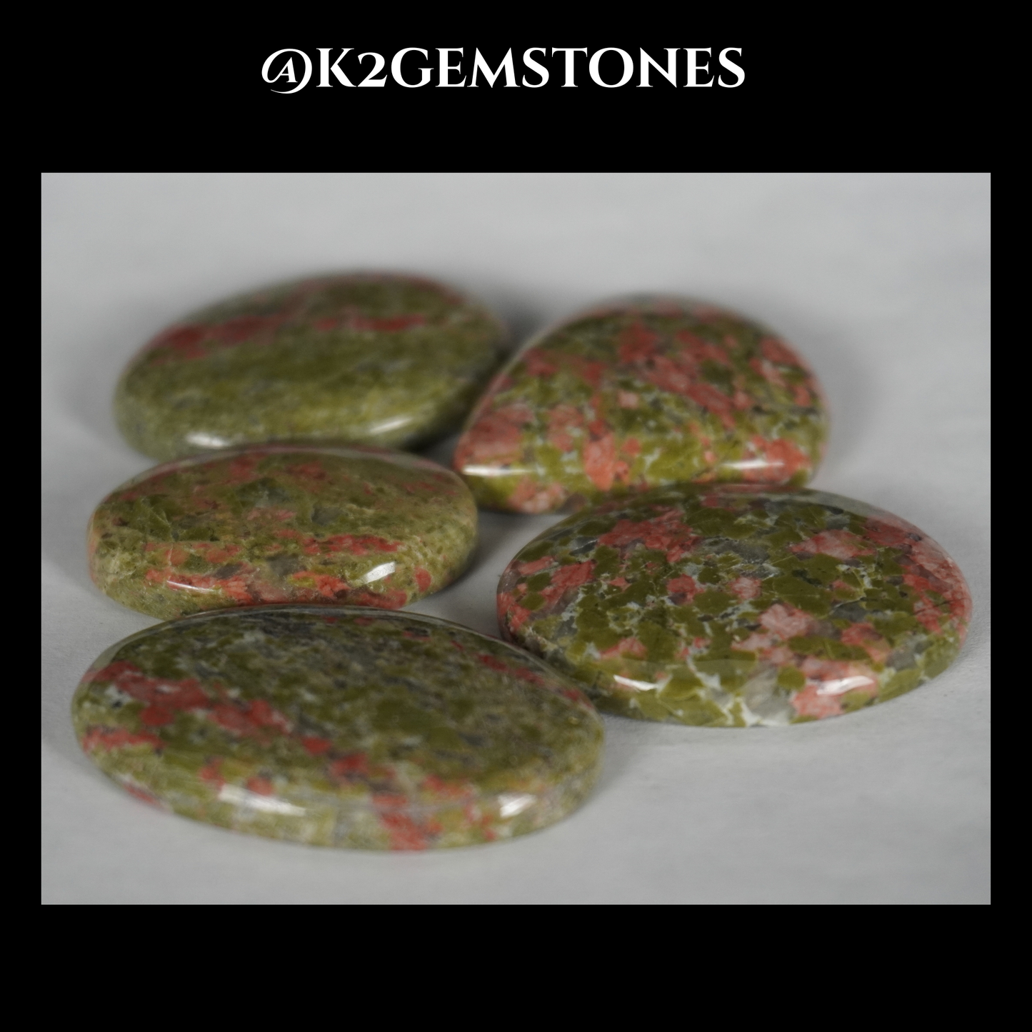 Unakite cabochons
