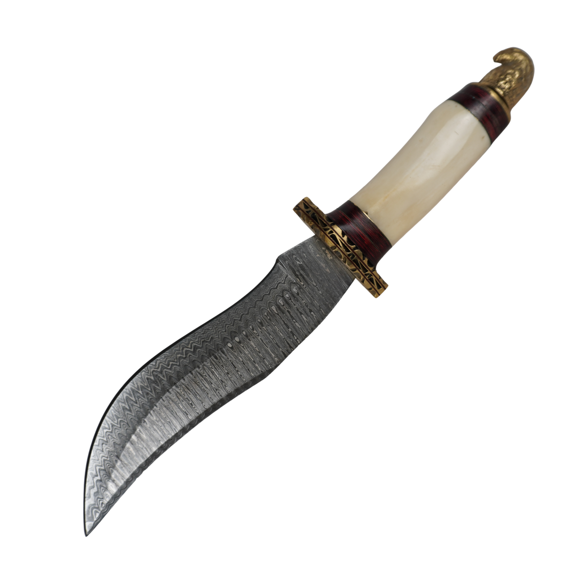 handmade damascus fixed blade knife