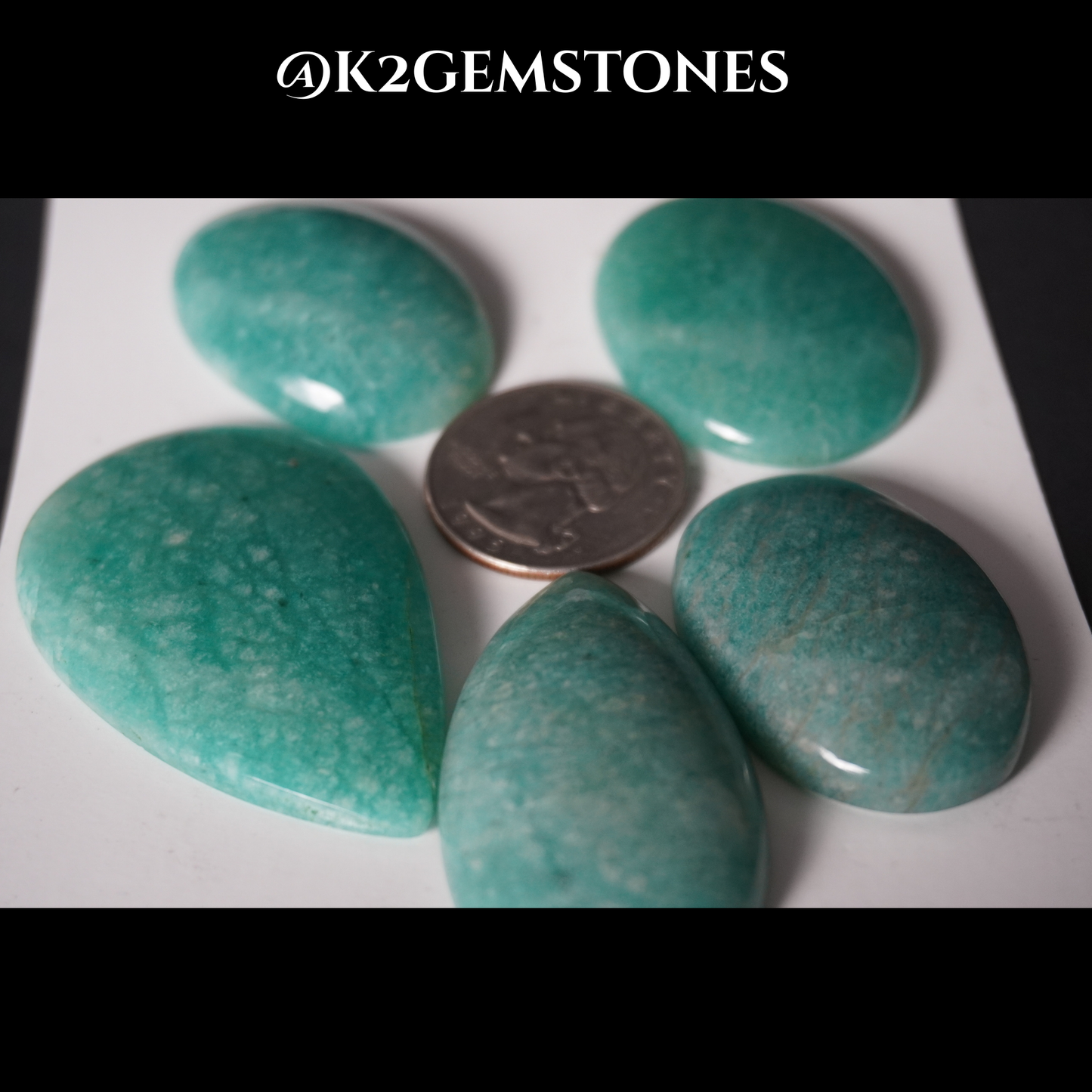 Amazonite cabochons