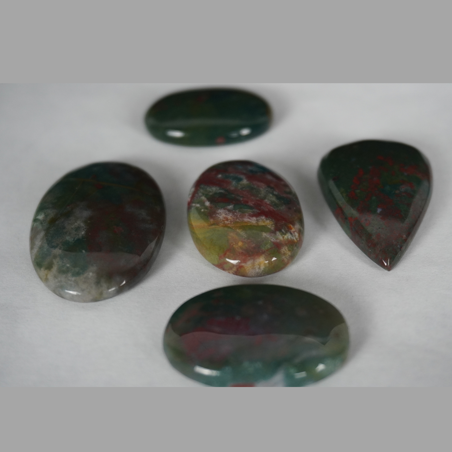 Bloodstone cabochons,