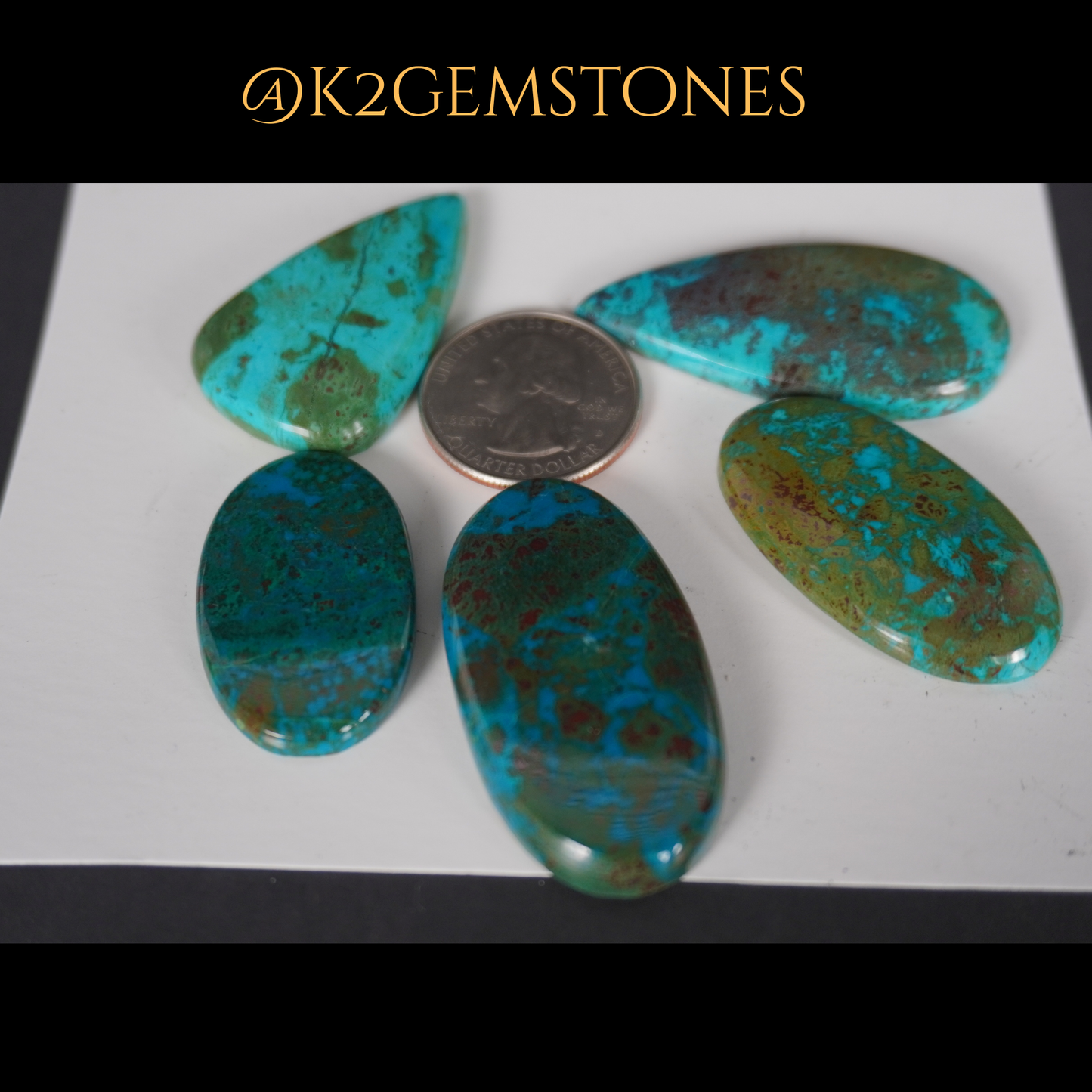 Chrysocolla cabochons