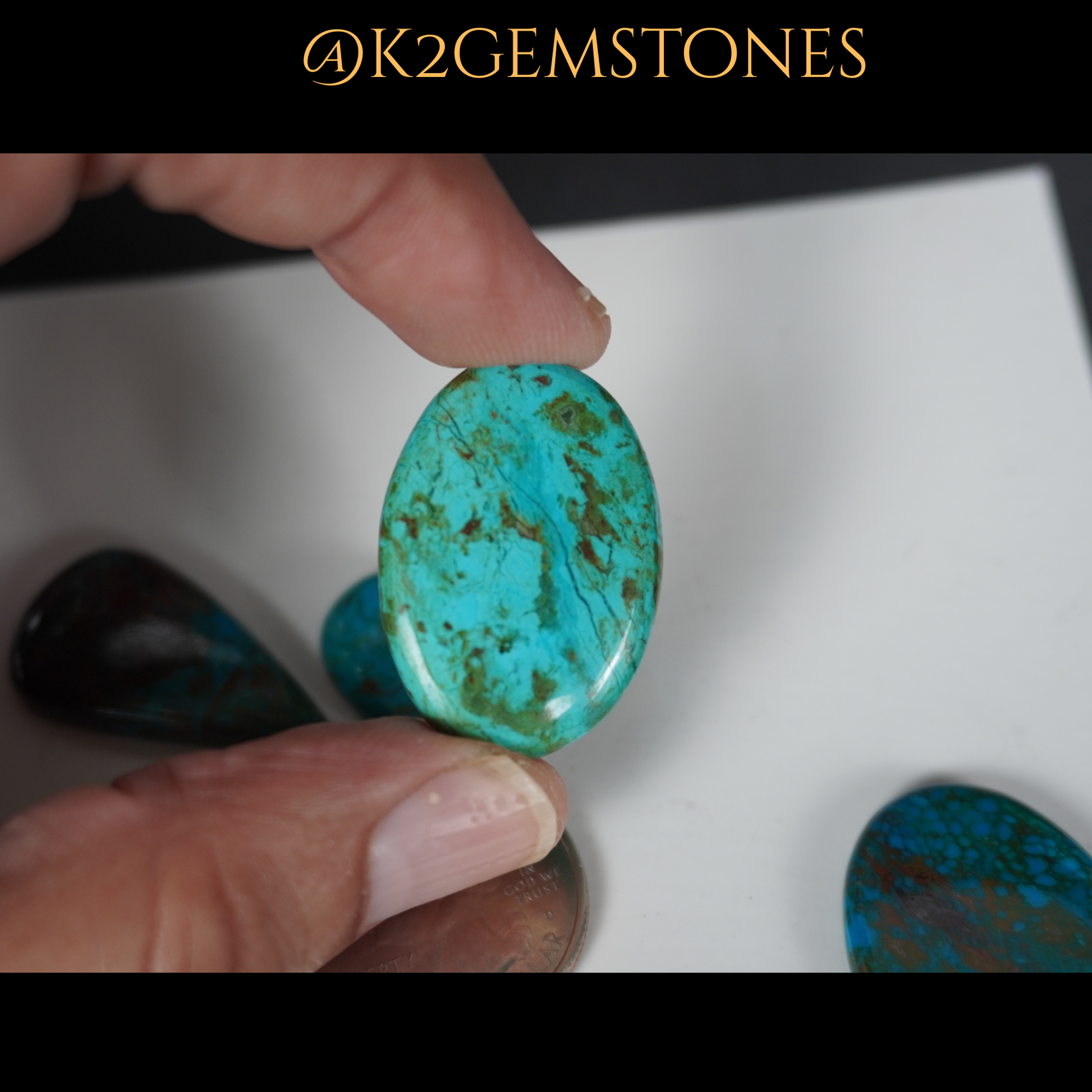 Chrysocolla cabochons
