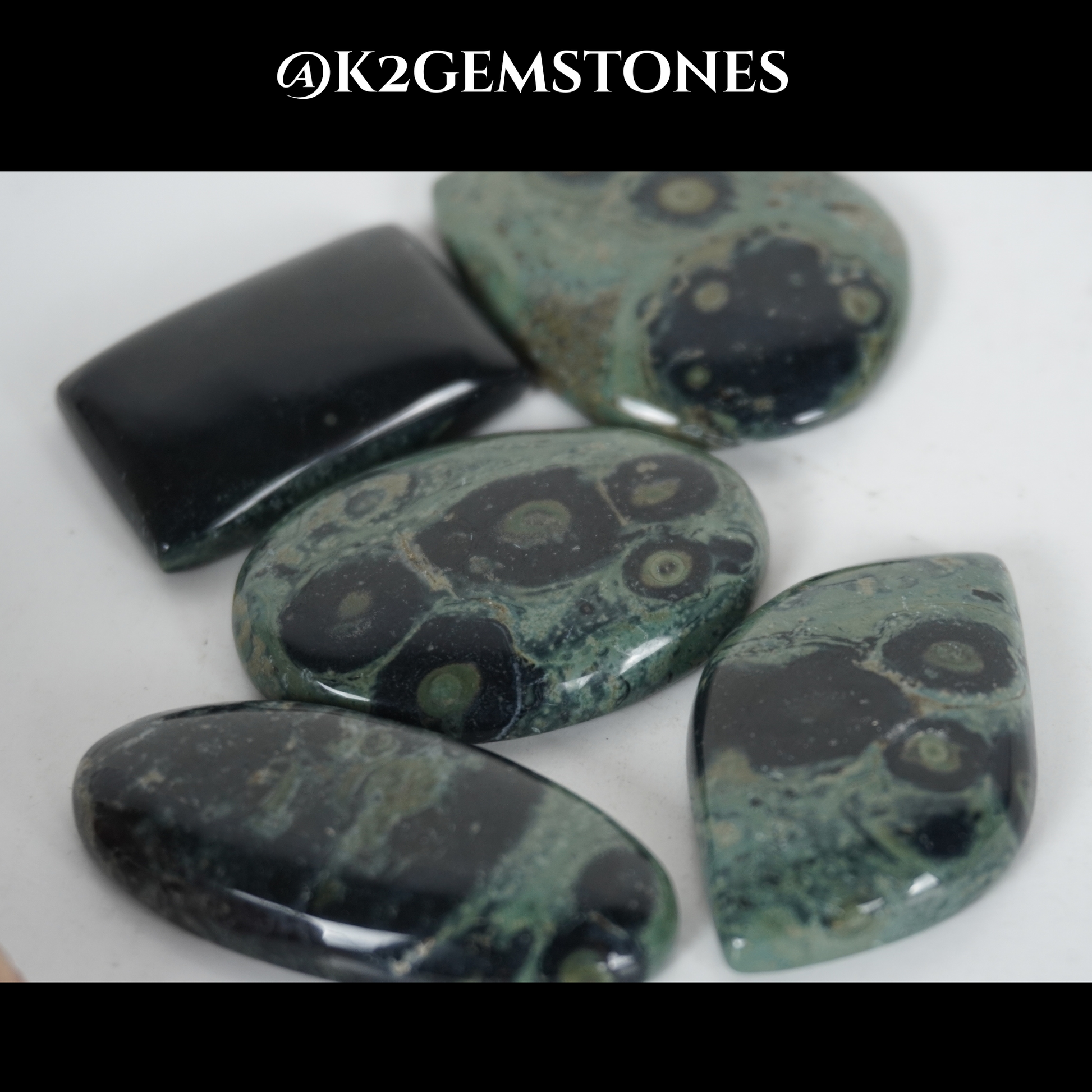 Kambaba jasper cabochons