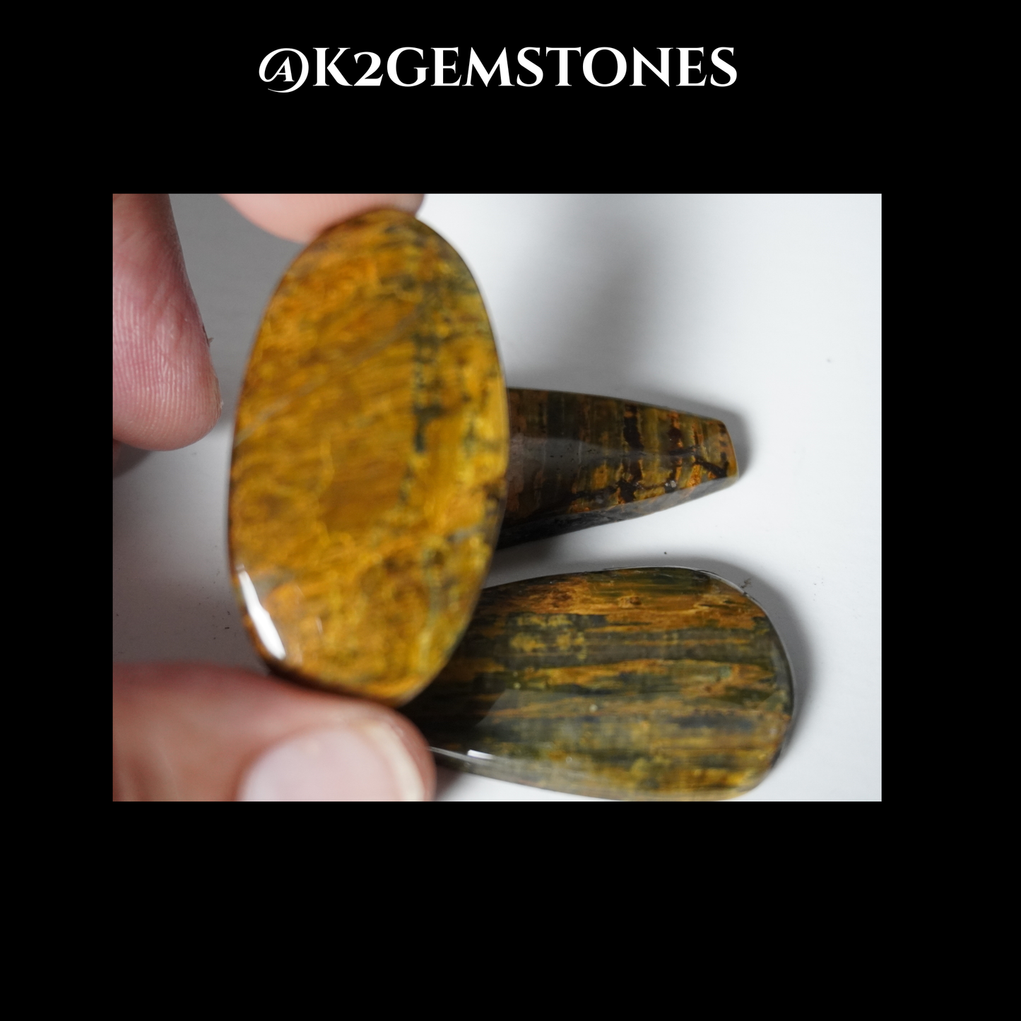 Nellite Stones Cabochons – 3 Pieces | Mixed Free Sizes 17–45mm | Natural Gemstones | Hand-Selected & High Polish Finish | By k2gemstones