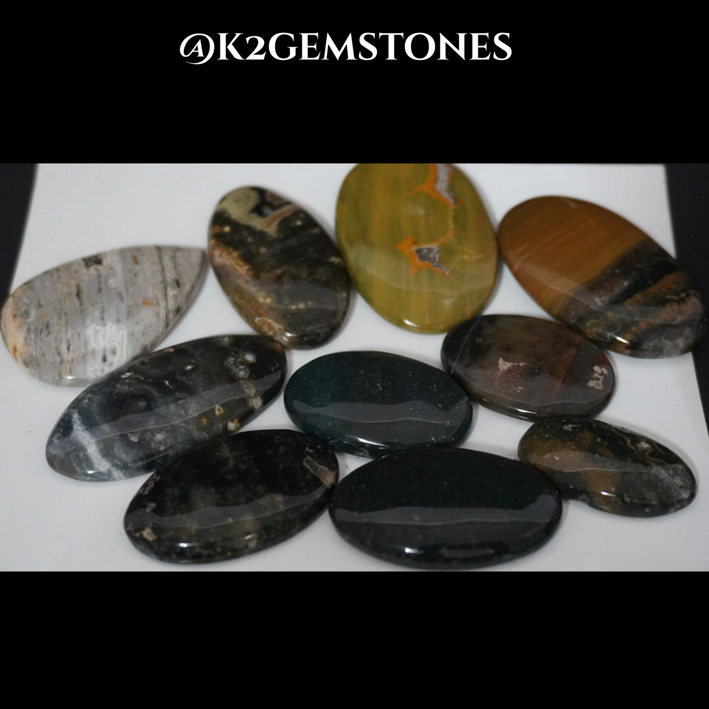 Ocean Jasper cabochons
