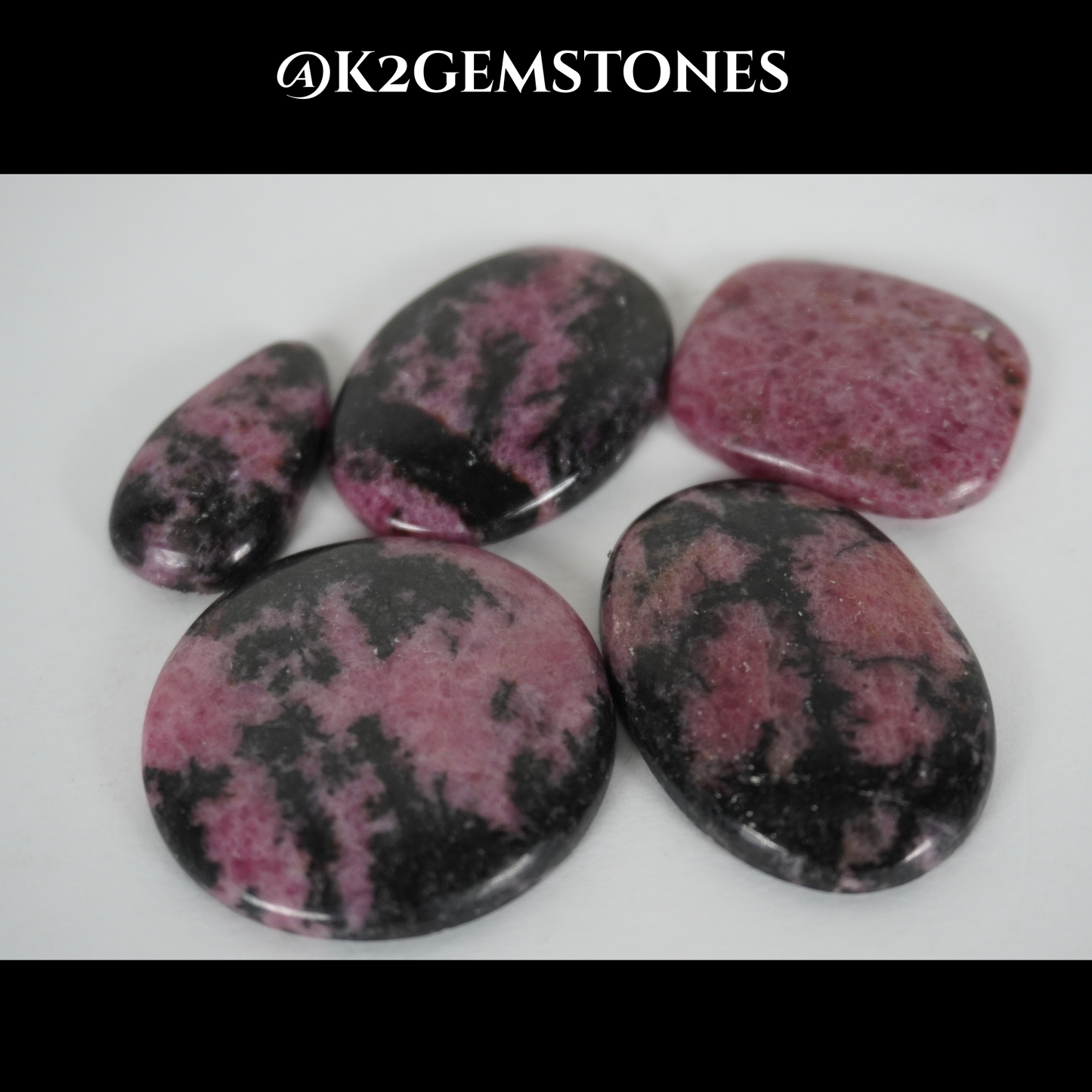 Rhodonite cabochons