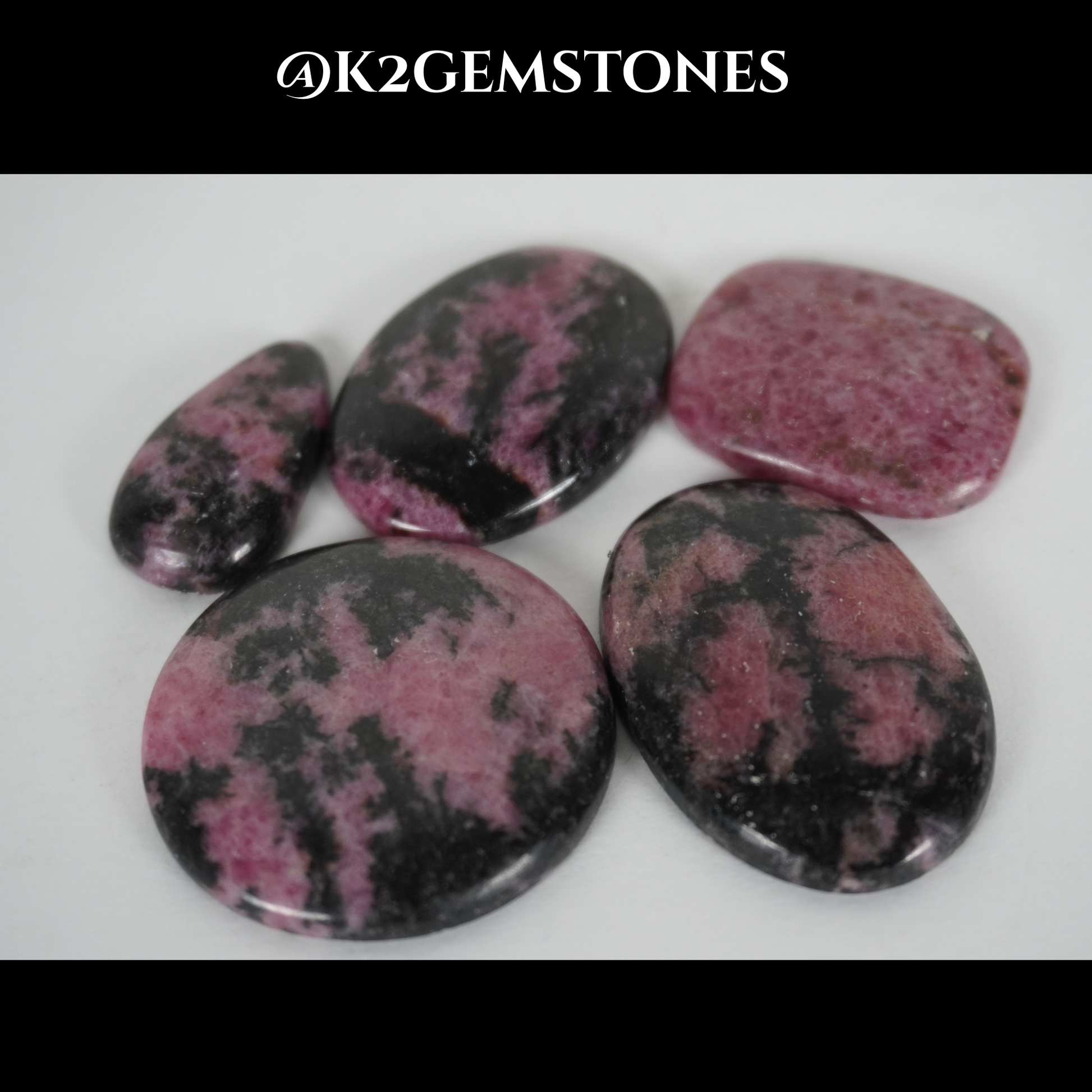 Rhodonite cabochons