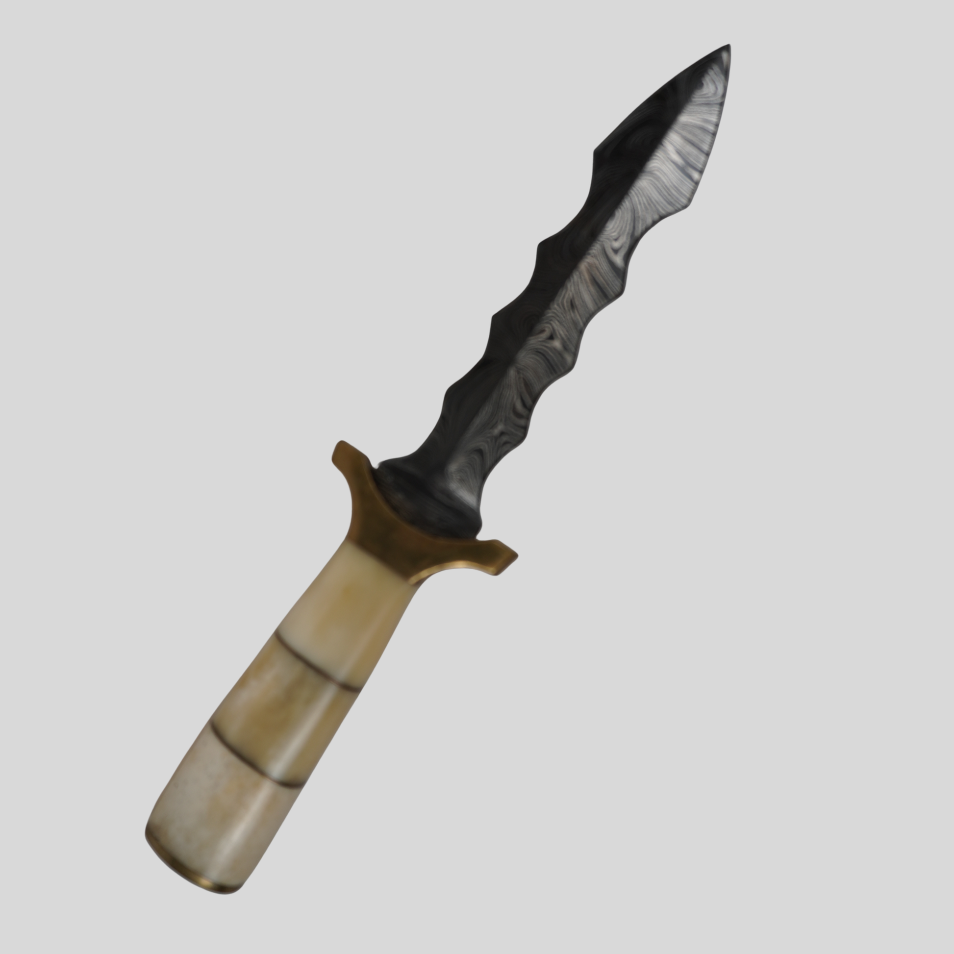 damascus fantasy dagger