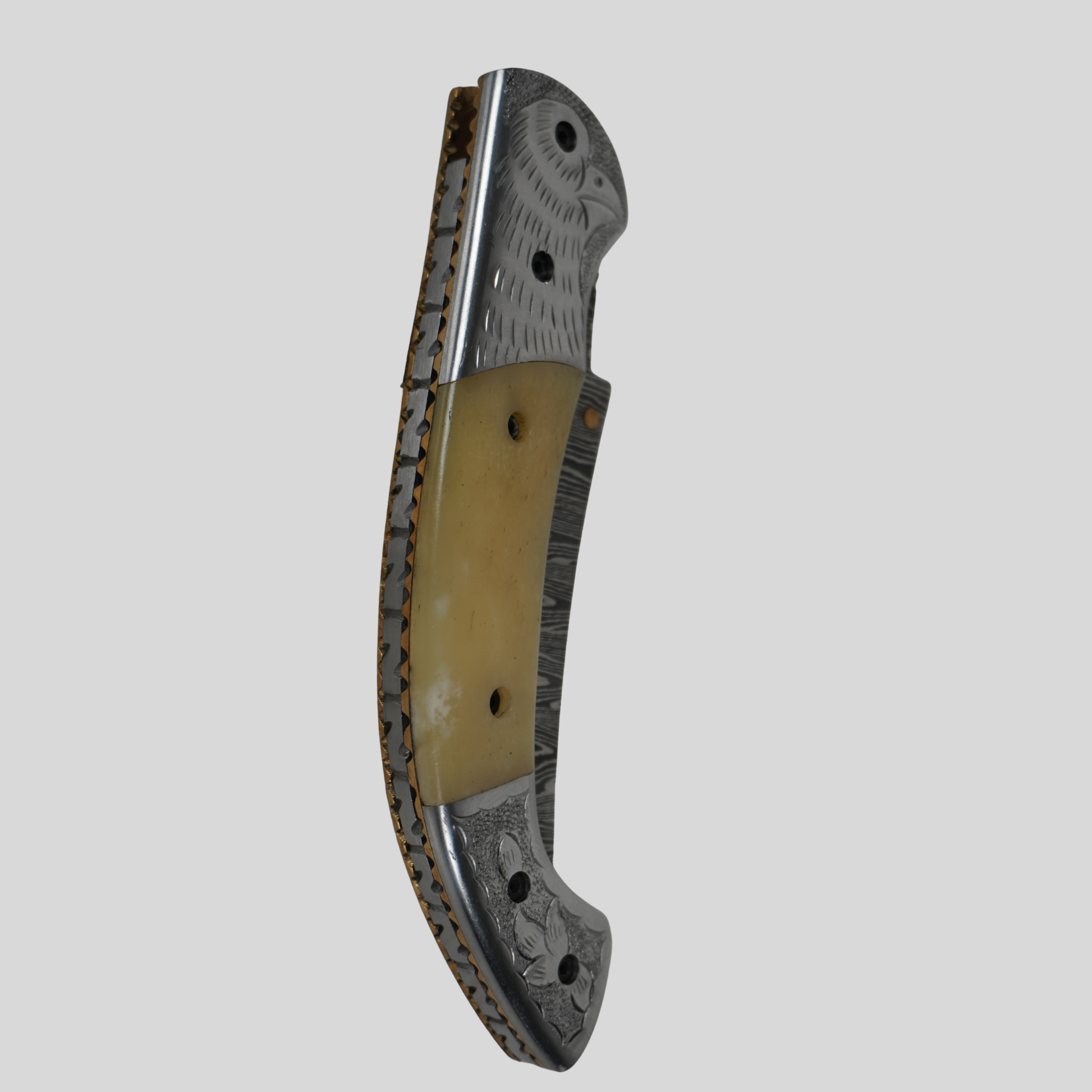 handmade damascus pocket knife