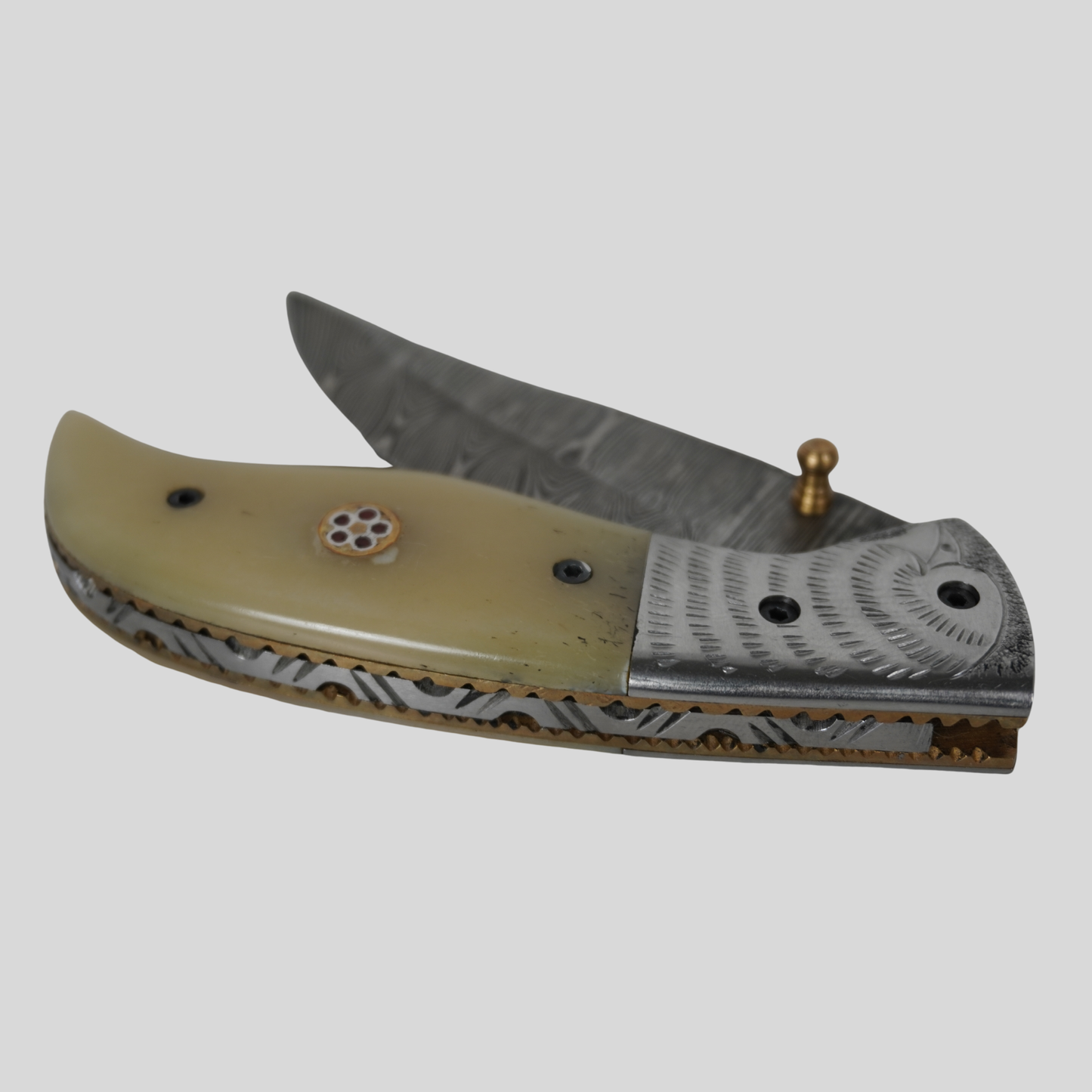 damascus steel pocket knife