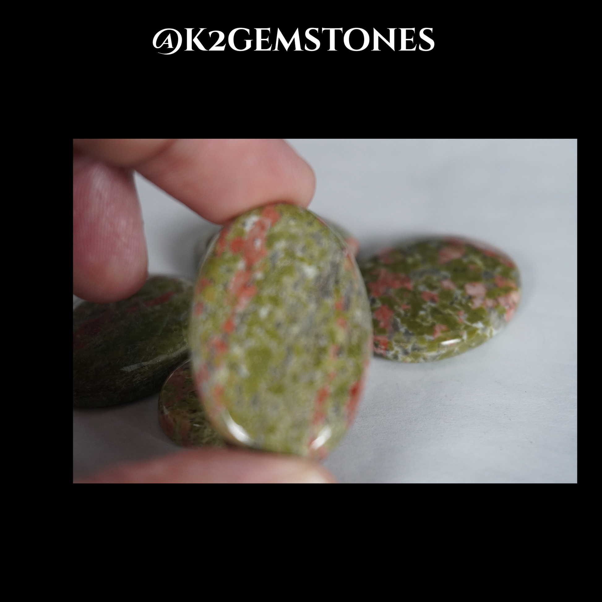 Unakite cabochons