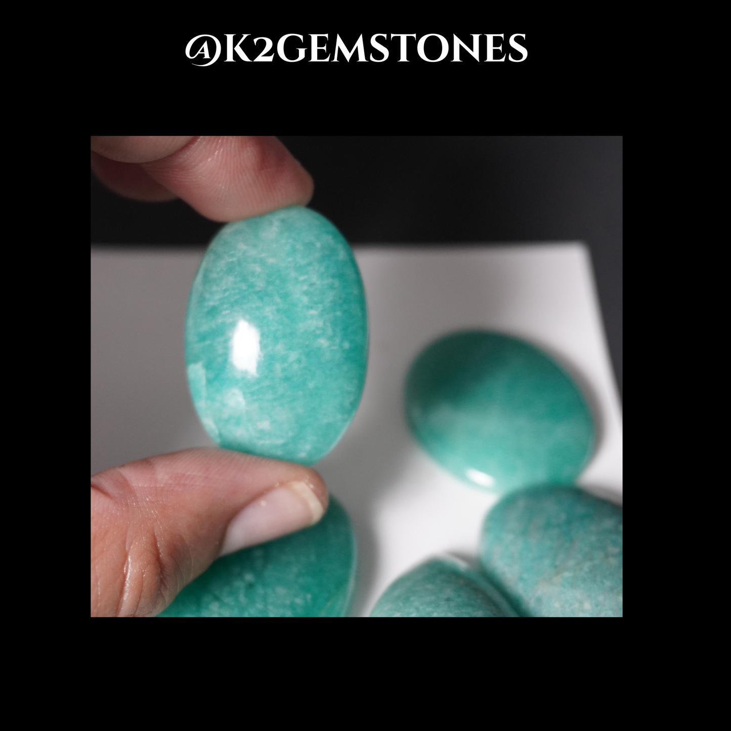 Amazonite cabochons